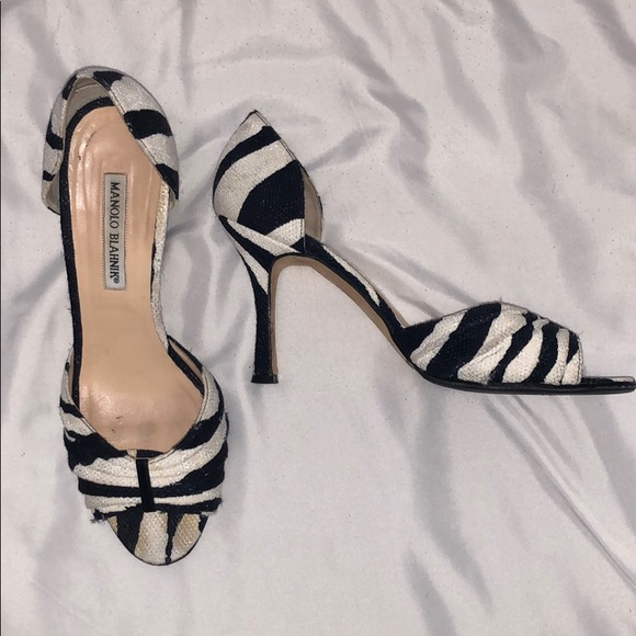 manolo blahnik zebra pumps